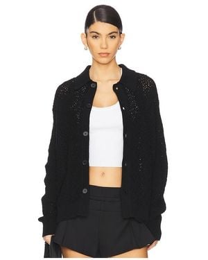 WAO Open Knit Long Sleeve Shirt - Black