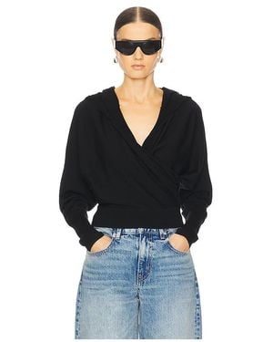Jonathan Simkhai Riley Wrap Hoodie - Black