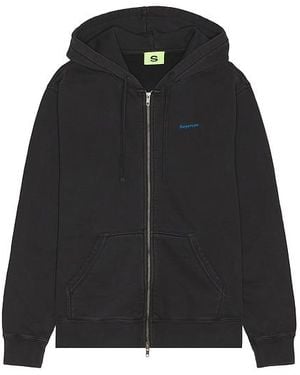 Supervsn Zip Up Hoodie - Black
