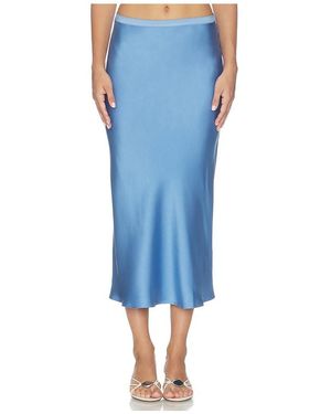 Anine Bing Bar Silk Skirt - Blue