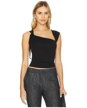 Musier Paris Saskia アシンメトリートップ - ブラック