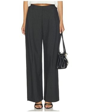 Cubic London Wide-Leg Tapered Tailored Trousers - Black