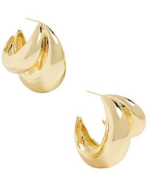 Shashi Pendientes De Aro Double Tsuki En Color Oro Metálico Talla En