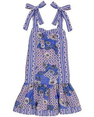 Agua Bendita Vestido Kaio Quilt En Color Morado Talla (También En 4, 6) - Azul