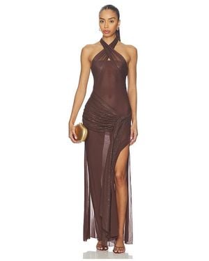 Kim Shui Mesh Dress - Brown