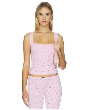 Free People Full Bloom Eyelet Cami - Blue