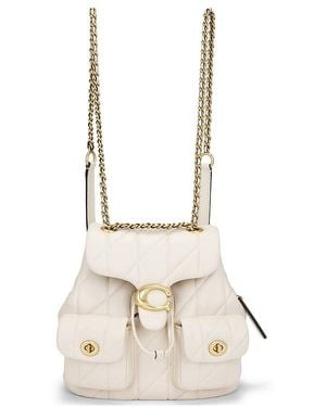 COACH Quilted Leather Tabby Backpack - Natural