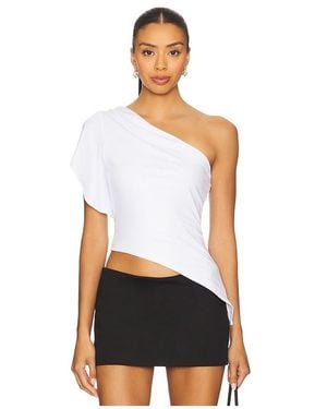 superdown Marlene Asymmetrical Top - White