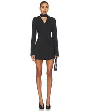 ALL THE WAYS Marissa Neck Tie Blazer Dress - Black