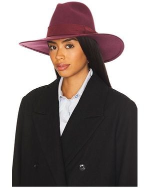 Brixton Layton Comfort Fedora En Color Burgundy Talla (También En Xs) - Rojo