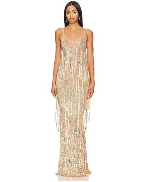 retroféte Abendkleid Mevia - Natur