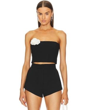 Amanda Uprichard X Revolve Mandy Rose Top - Black