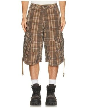 Jaded London Check Cord Cadet Shorts En Color Marrón Talla (También En 30, 32, 34, 36) - Neutro