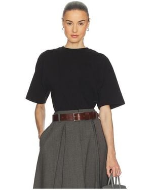 Helsa The Sculpted Tee In Thick Jersey - Black