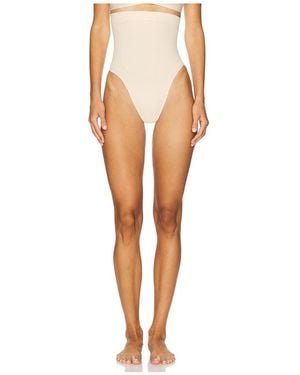 Skims Seamless Sculpt High Waist Thong - White
