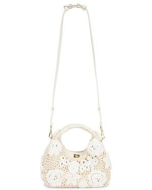 Ganni Hobo Mini Crochet Bag - White