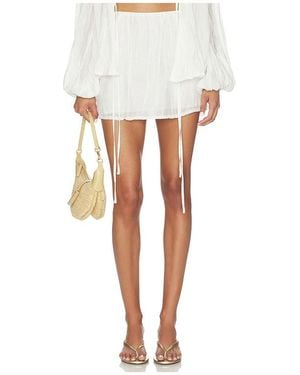 SNDY'S Brandi Crinkle Mini Skirt - White