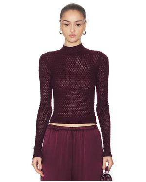 SABLYN Marlo Fitted Mock Neck Top - Purple