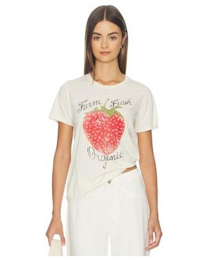 Lauren Moshi Organic Strawberry Vintage Tee - White