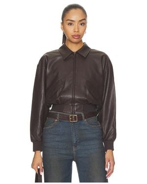 GOOD AMERICAN The Better Than Leather Cropped Jacket - Black