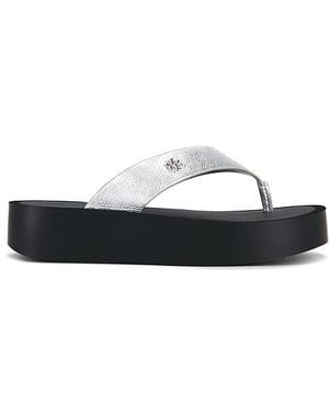 Tory Burch Leather Platform Flip Flop - Black