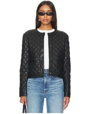 Steve Madden Faux Leather Snap-Front Jacket - Black