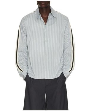 JUNGLES JUNGLES Woven Panel Business Shirt - Grey