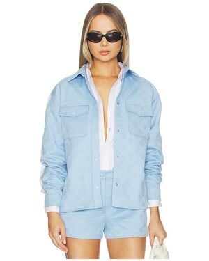 CASABLANCA Monogram Oversized Shirt - Blue