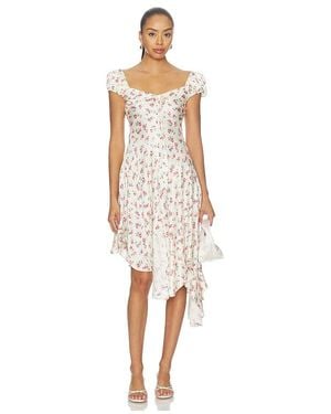 For Love & Lemons Cherry Mae Midi Dress - White