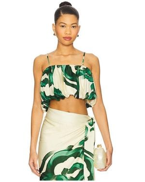 Eugenia Fernandez Tanzani Crop Top - Green