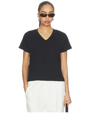 Leset Margo V Neck Tee - Black