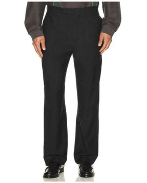 Palmes Wool Pleated Trousers - Black
