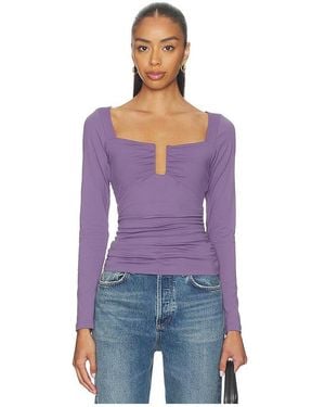 Susana Monaco Langärmliges Oberteil Mit Eckiger Drahtverstärkung - Lila