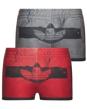 adidas Originals Av Printed Shorts 2 Pack - Red