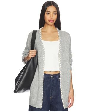 W. Cashmere Jessamine Midi Cardigan En Color Gris Talla (También En M, S, Xs) - Blanco