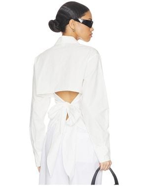 ALL THE WAYS Clarise Open Back Top - White