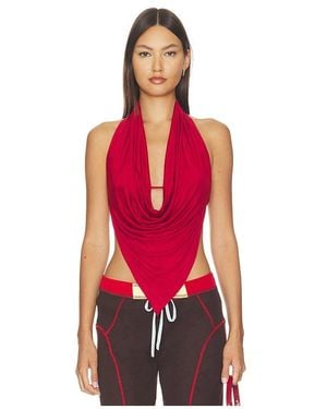 Peachy Den Blanche Halter Top - Red