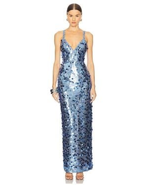 Bronx and Banco Allegra Sequin Maxi Dress - Blue
