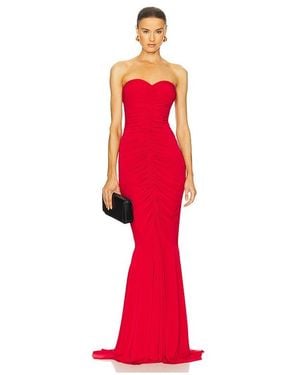 Norma Kamali X Revolve Strapless Shirred Front Fishtail Gown