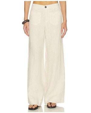 Sanctuary The Linen Marine Wide Leg Pants - White