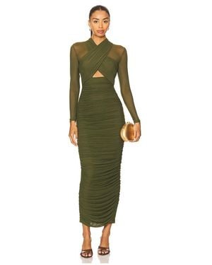 Bardot Aliyah Long Midi Dress - Green