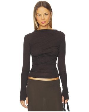 Enza Costa Cashmere Twist Top - ブラック