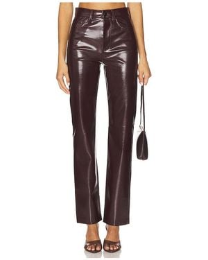 Joe's Jeans The Margo Faux Leather Slim Pant - Red