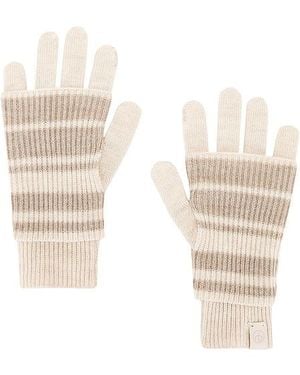 Rag & Bone Blake Stripe Layered Gloves - Natural