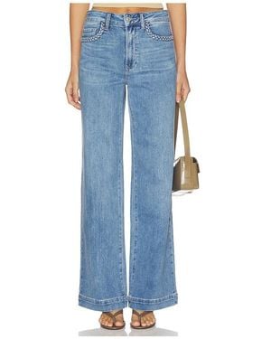 PAIGE Anessa Braided Pocket Edge Jeans - Blue