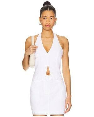 4th & Reckless Adrienna Halter Top - White