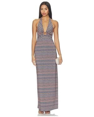 AFRM Huston Shiny Knit Dress - Purple