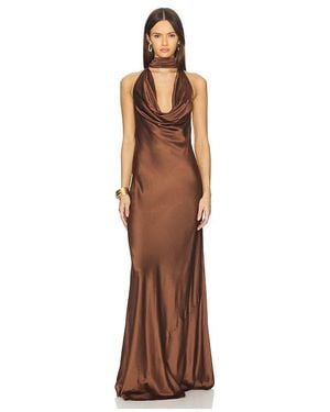 Stone Cold Fox X Revolve Amelia Gown - Brown