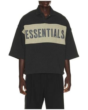 Fear Of God Panelled Crop Polo - Black