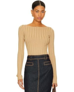 L'academie 'Academie Kayce Long Sleeve Rib Top - Blue